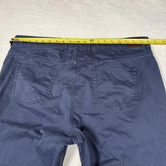 Peter Millar Pants Mens 40 Navy Blue Five Pocket Chino Golf Casual Flat Front - Picture 12 of 16